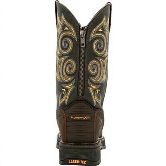 NEW GEORGIA BOOT men\'s carbo tec steel toe waterproof pull on work boots - wide